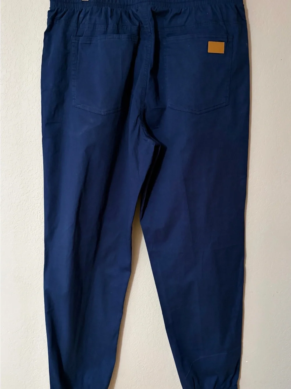 NWT JMIERR Men's Casual Drawstring Joggers Navy Blue Twill Pants‎ Size 2XL